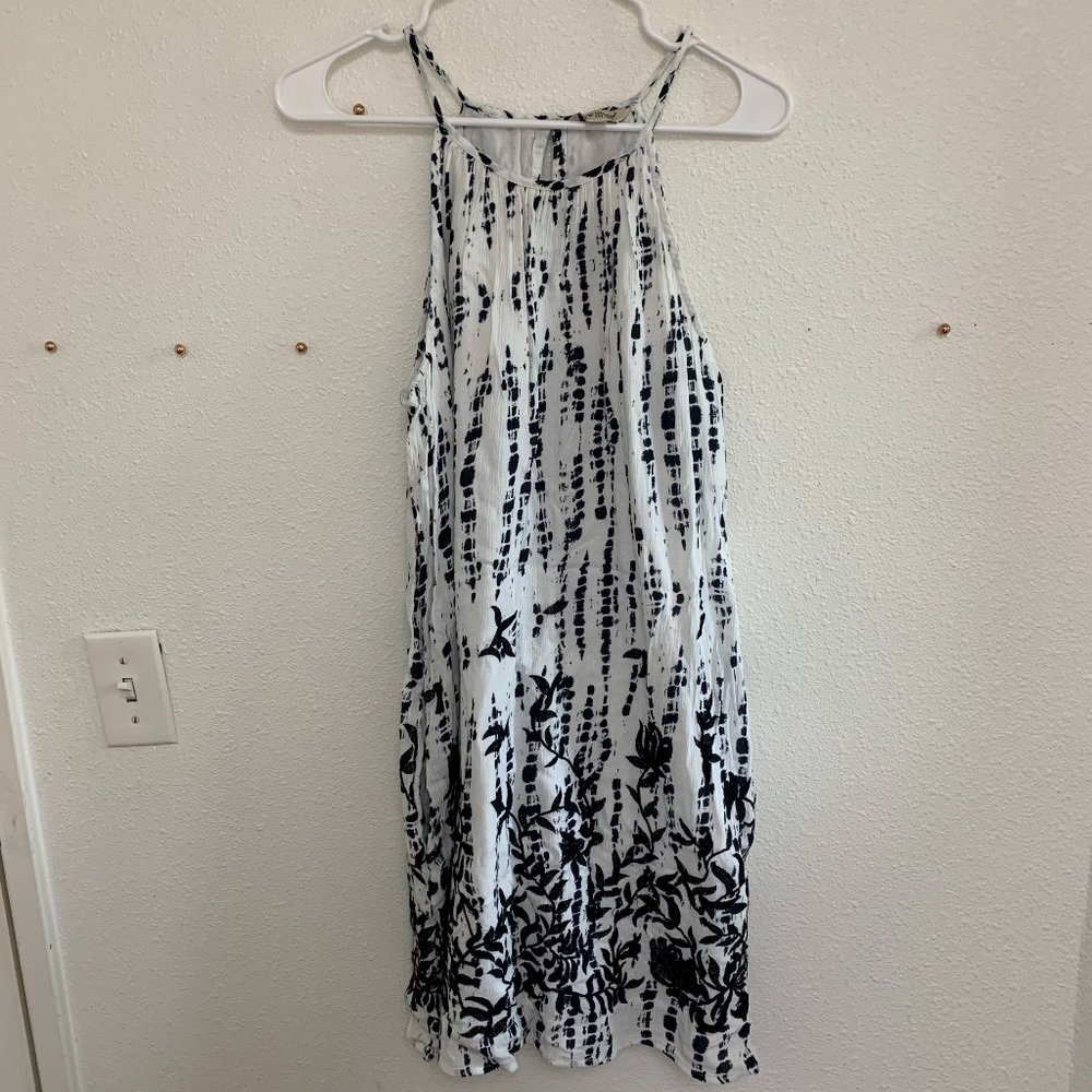 White Lucky Brand Embroidered Midi Dress
